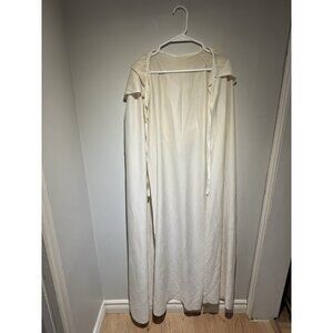 55" White Full Length Hooded Cape